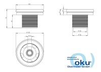 OKU Einlaufdüse 2" AG mit verstellbarer Kugel für verschiedene Durchflussmengen komplett