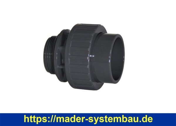 OKU Übergangsverschraubung Ø 50 mm x 1 1/ 2" AG Außengewinde mit O-Ring