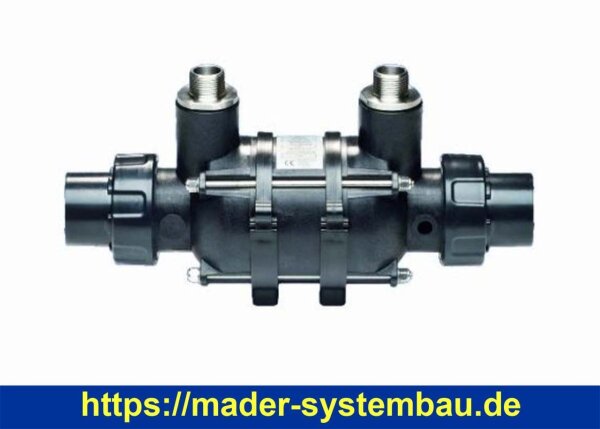 OKU Daprà Wärmetauscher  KWT -Ti 25 - 25  kW Titanwellrohr, Anschlüsse 50-63 mm, Plastic Line