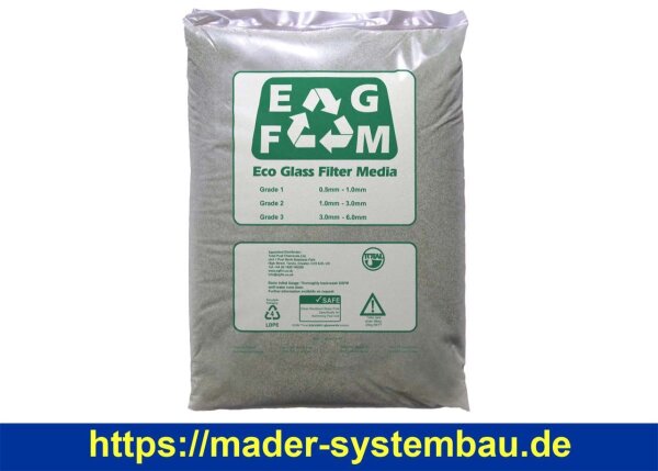 OKU ECO Glas Filter Medium Grade 1  0,5 - 1,0 mm 25 kg
