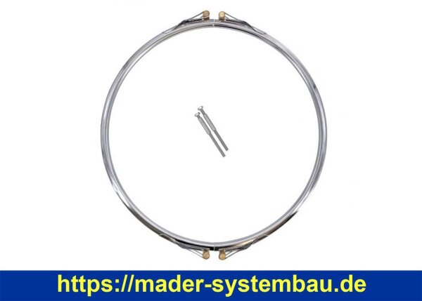 OKU Spannring 400 mm komplett zweiteilig mit 2x Spannschraube M8 x 100 mm und Hülse kurz