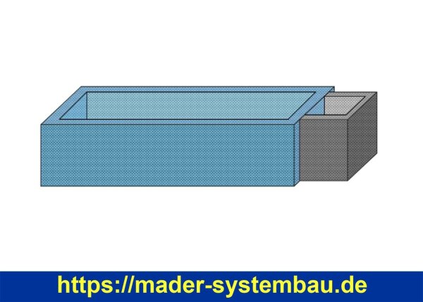OKU Technikschacht für OKU Styroporpool Prestige 2,00 x 1,00 x 1,50 m EPS 30 - 80
