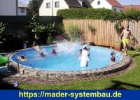 Rundbecken IBIZA - BASIC Handlauf Blau - versch. Ausführungen  ( 10005-BA-v )
