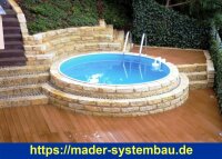 Rundbecken SPLASH - Innenhülle 0,5 mm - Blau -...