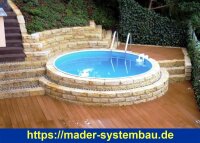 Rundbecken SPLASH SET - Innenhülle 0,5 mm - Blau -...