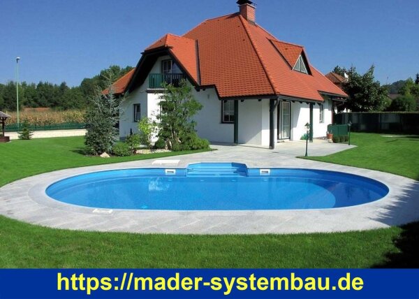Rundbecken SPLASH - Innenhülle 0,5 mm - Blau - versch. Ausführungen  ( 10435-v )