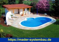 Rundbecken SPLASH - Innenhülle 0,5 mm - Blau - versch. Ausführungen  ( 10435-v )