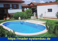Ovalbecken TAHITI ALL INCLUSIVE SET | Innenhülle 0,8 mm Blau | versch. Ausführun  ( 10545-v )