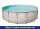 Frame Pool Ø 427 x 107 cm Rattanoptik hellgrau  ( 12010-hg )