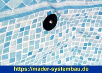Frame Pool Ø 488 x 122 cm Rattanoptik anthrazit  ( 12011-dg )