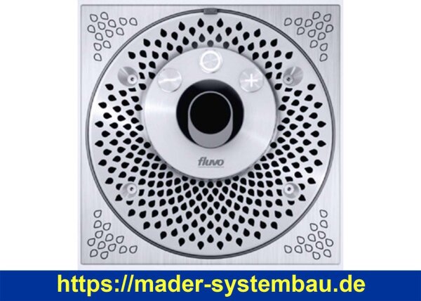 Gegenstromanlage für Trend VAline | Fluvo Xanas Q-line | Inox matt | Sensortaste 4,0 kW - 72 m³/h ( 15343 )