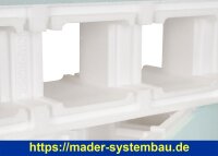 Iglu Kombi 2000 Polystyrol-Steine 100 x 25 x 25 cm | EPS 25 + 1 cm EPS 80 | Styropor ( 18483 )