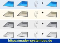 TrendStone Set - Rechteckpool 500 x 300 x 150 cm -...