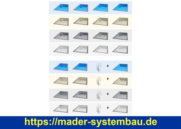 TrendStone Set - Rechteckpool 600 x 300 x 150 cm  ( 19300s-v )