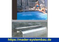 Edelstahl V2A Wasserfall CASCADE 500 mm mit RGB-...