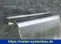 Edelstahl V2A Wasserfall CASCADE 500 mm mit RGB-...
