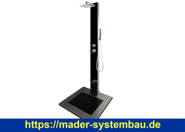 Dusche Kuba WPC - Glas schwarz  ( 78395 )