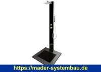Dusche Kuba WPC - Glas schwarz  ( 78395 )