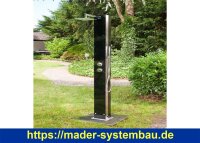 Dusche Kuba SOLAR - Glas schwarz  ( 78396 )