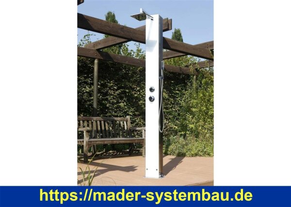 Dusche Tobago SOLAR - Glas weiss  ( 78403 )