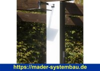 Dusche Tobago SOLAR - Glas weiss  ( 78403 )
