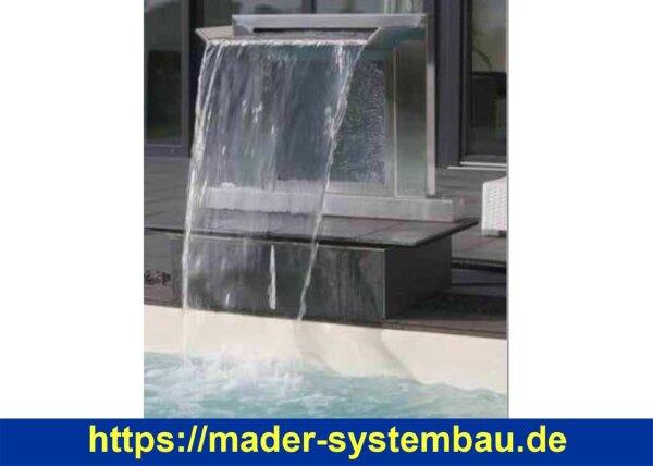 Schwalldusche Aquarius V4A und Acrylglas - gerade - eckige Form  ( 78845 )