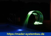 Schwalldusche Tropic LED Acrylglas - zum Aufdübeln oder einbetonieren  ( 78850-AB )