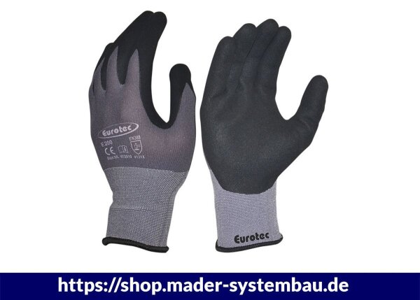 Eurotec Arbeitshandschuhe E200 M Universal - FlexFit VE:12