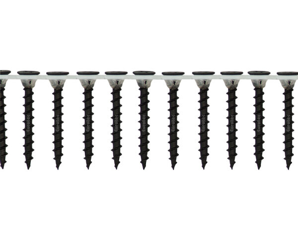 Eurotec Schnellbauschraube mit Bohrspitze magaziniert; schwarz phosphatiert; PH2 3,5 x 25 mm VE:1000