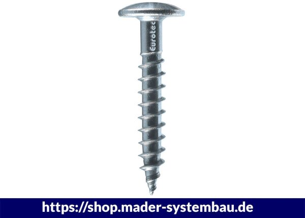 Eurotec Color-Fassadenschraube; Edelstahl A2; TX20; blank 4,8 x 25 mm VE:250