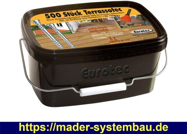 Eurotec Terrassotec; Edelstahl gehärtet; TX25; im Eimer 5,0 x 60 mm VE:500
