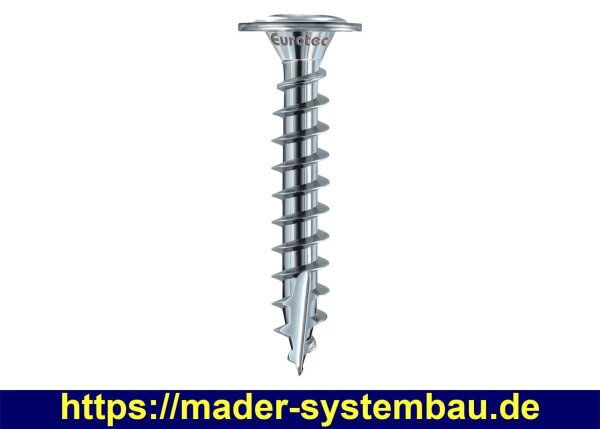 Eurotec Paneltwistec Tellerkopf; Edelstahl gehärtet; TX20; anthrazit RAL 7016 4,0 x 50 mm VE:500