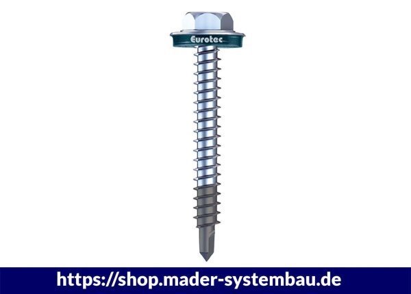 Eurotec BiGHTY-Bohrschraube Sechskant;  Bi-Metall; SW10; Bohrleistung: 5 mm Ø 16 / 6,3 x 80 mm VE:200