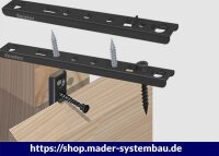 Eurotec FassadenClip; schwarz 115 x 17 mm VE:300