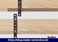 Eurotec FassadenClip; schwarz 115 x 22 mm VE:300