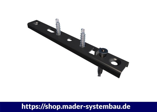 Eurotec FassadenClip; schwarz 130 x 17 mm VE:300