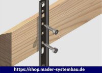 Eurotec FassadenClip; schwarz 145 x 17 mm VE:300