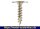Eurotec Pfostenverbinderschraube; Stahl sonderbeschichtet; TX40 8,0 x 40 mm VE:100