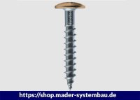 Eurotec Color-Fassadenschraube; Edelstahl A2; TX20; weiß RAL 9010 4,8 x 25 mm VE:250