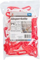 Absperrkette | Rot-Weiß | Kunststoff | 5 m