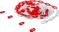 Absperrkette | rot / weiß | 4 Karabiner |...