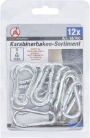 Karabinerhaken-Sortiment | 50 x 5 mm | 12-tlg.