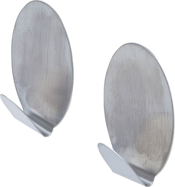 Edelstahl-Klebehaken | 45 x 70 mm | 1,5 kg | 2-tlg.
